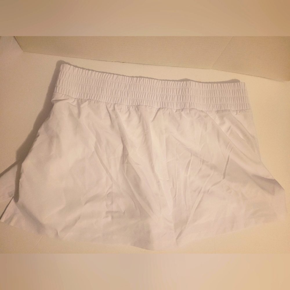 White Women’s Elastic-Waist Shorts
